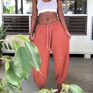 FREE PEOPLE READY FOR RIB JOGGER PANTS